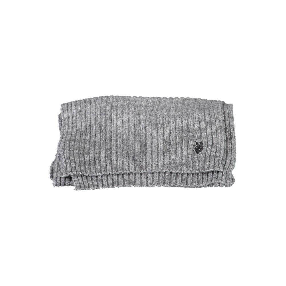 U.S. POLO ASSN. Gray Wool Mens Scarf