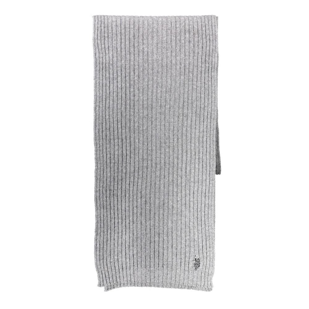 U.S. POLO ASSN. Gray Wool Mens Scarf