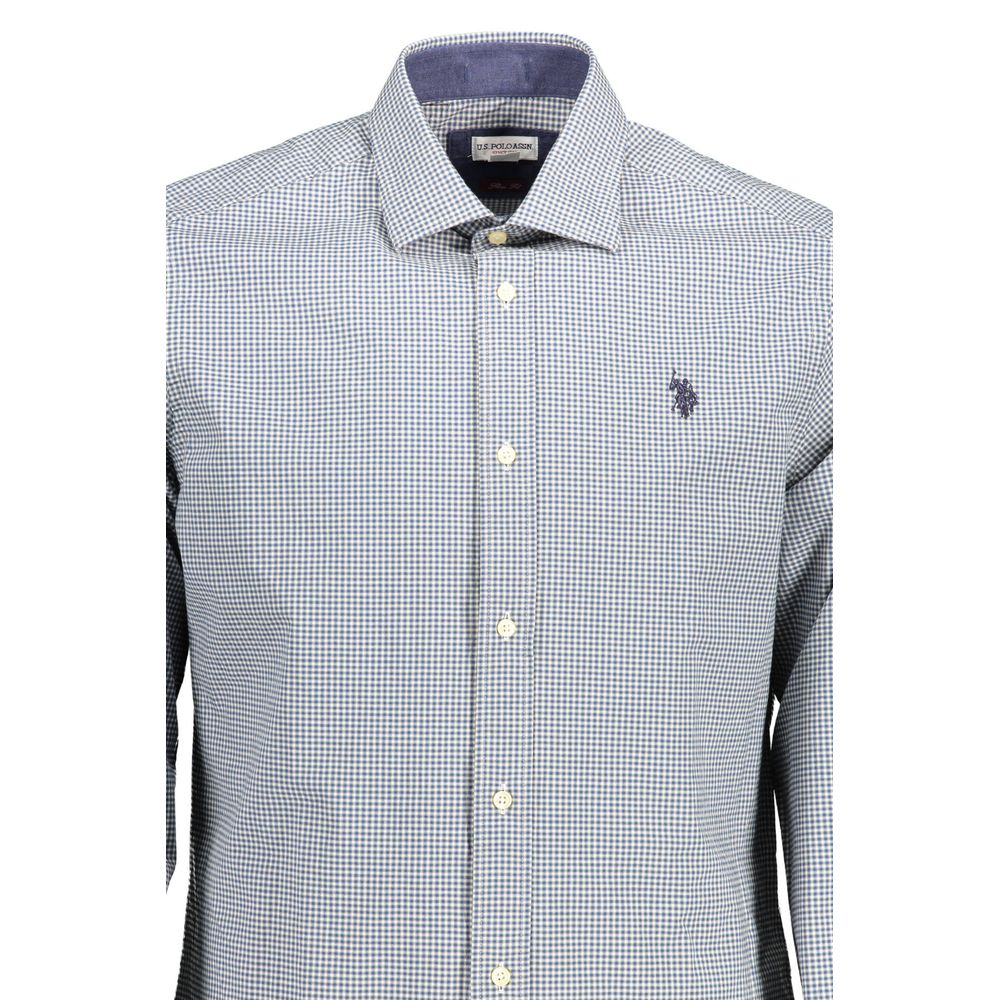 U.S. POLO ASSN. Light Blue Cotton Men Shirt