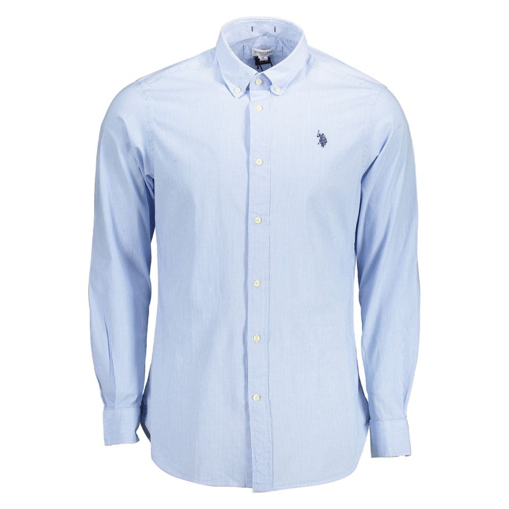 U.S. POLO ASSN. Light Blue Cotton Men Shirt - XXL