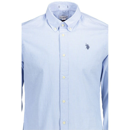 U.S. POLO ASSN. Light Blue Cotton Men Shirt - XXL