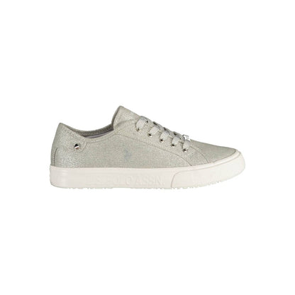 U.S. POLO ASSN. Silver Polyester Women Sneaker