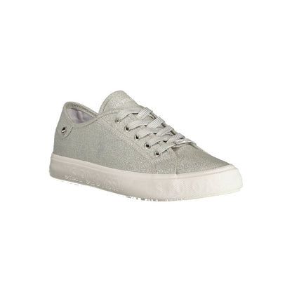 U.S. POLO ASSN. Silver Polyester Women Sneaker