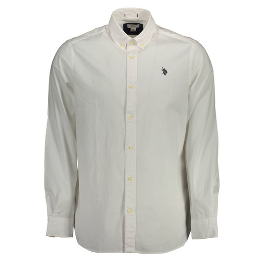 U.S. POLO ASSN. White Cotton Men Shirt - XXL