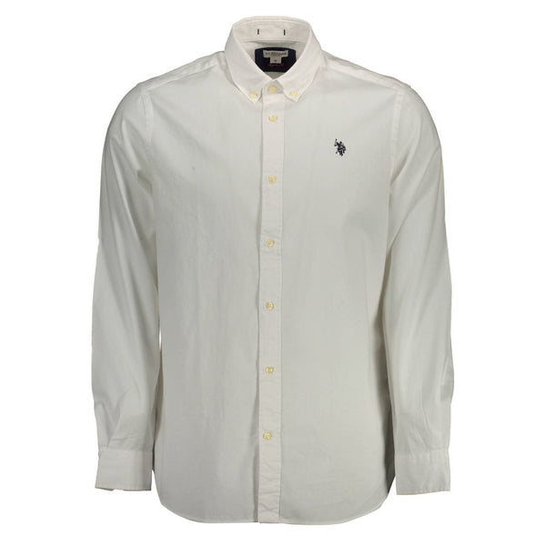 U.S. POLO ASSN. White Cotton Men Shirt - XXL