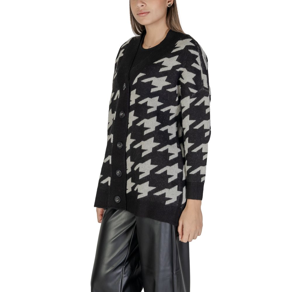 Vero Moda Black And White Acrylic Cardigan - IT44|L