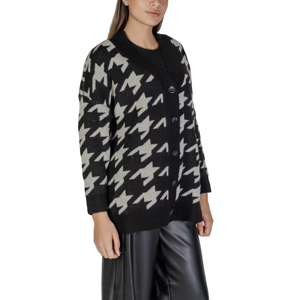 Vero Moda Black And White Acrylic Cardigan - IT44|L