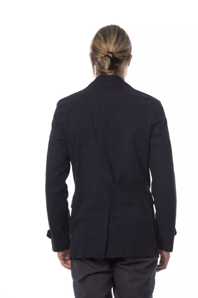 Verri Elegant Double Breasted Blue Blazer - IT54 | XXL