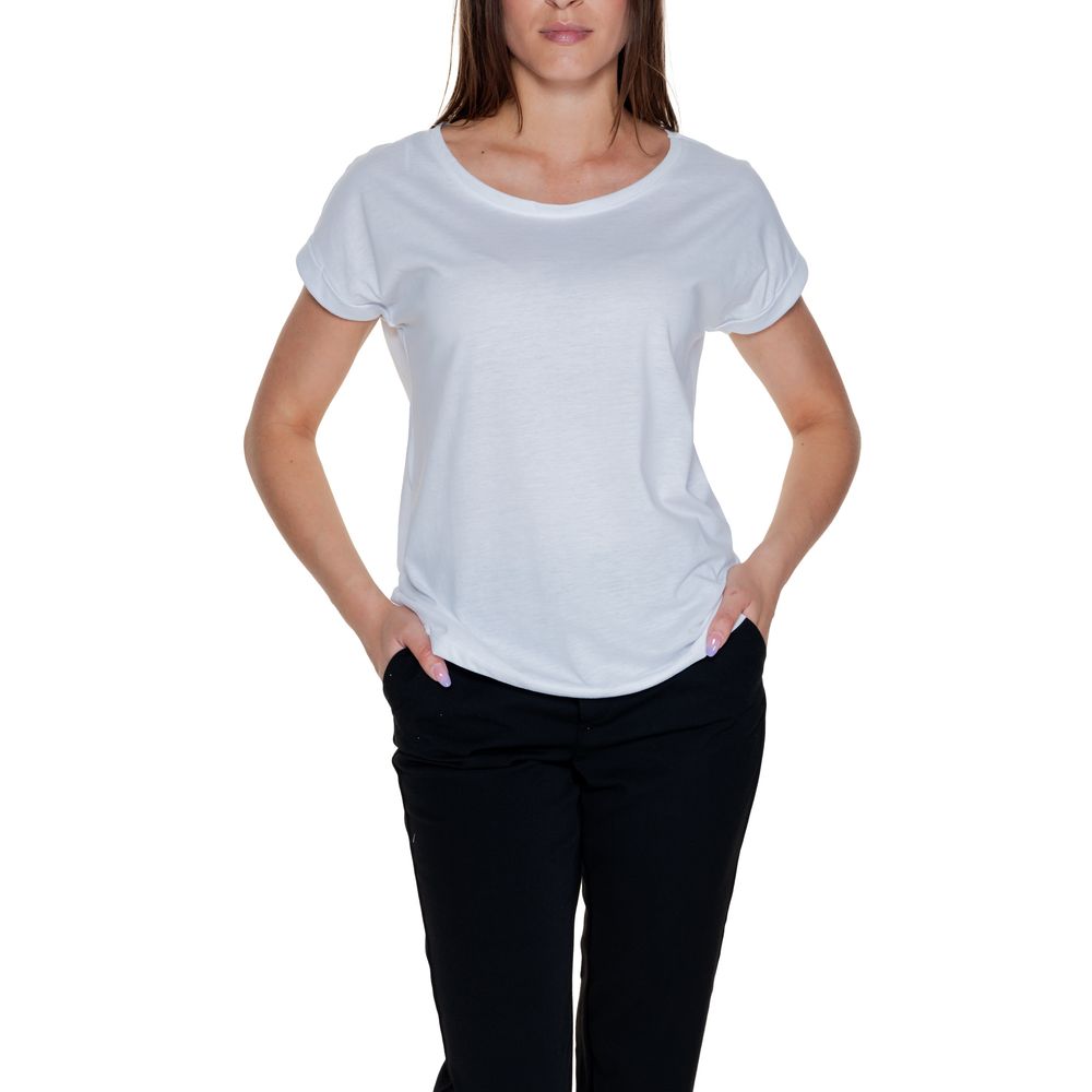 Vila Clothes White Cotton Tops & T-Shirt