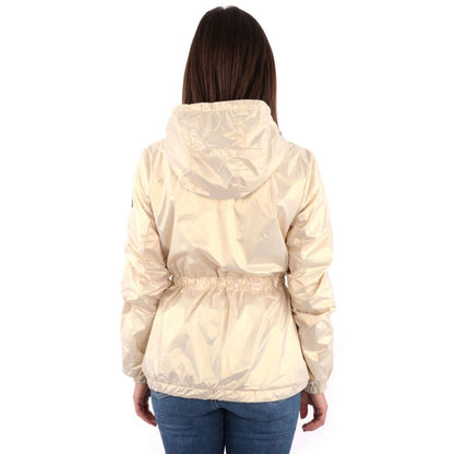 Yes Zee Beige Nylon Jackets & Coat