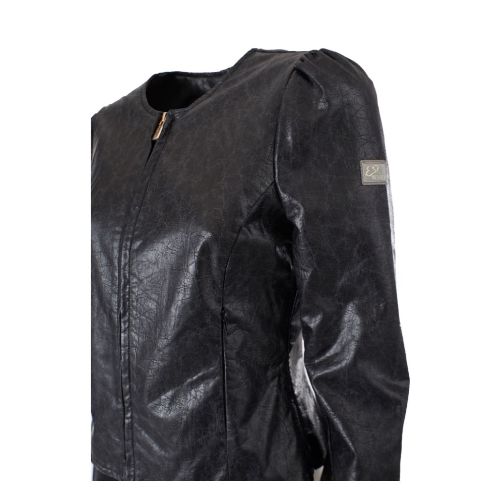 Yes Zee Black Polyethylene Jackets & Coat